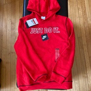Red Nike hoodie sweatshirt boys plus size